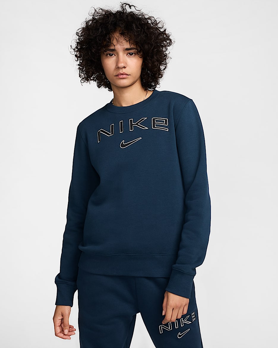 Navy blue nike crew neck sale